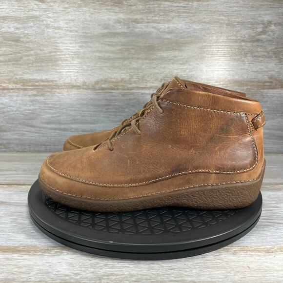 Duluth Trading Co Women’s Andina Brown Leather Lace Up Chukka Boots Size 8.5 - Picture 1 of 8